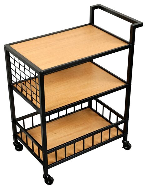 Servírovací vozík s 3 policemi, 60 x 38 x 79 cm KESPER 27860
