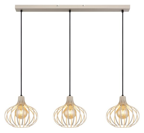 Závěsné svítidlo 3x E27 piesková IP20 GLOBO lighting MATEO 33370319