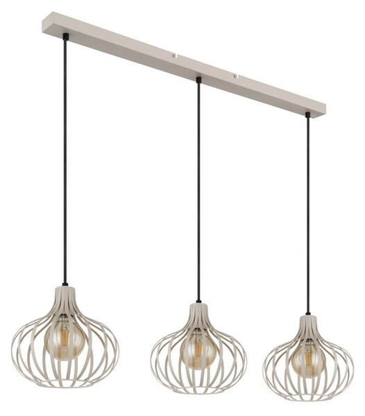 Závěsné svítidlo 3x E27 piesková IP20 GLOBO lighting MATEO 33370319