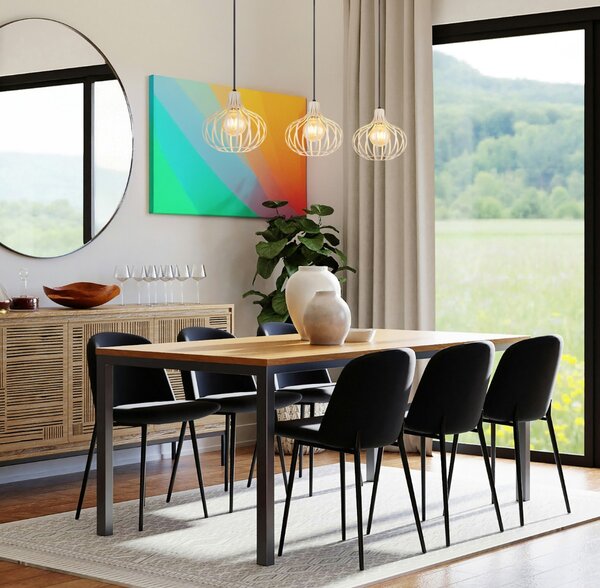 Závěsné svítidlo 3x E27 piesková IP20 GLOBO lighting MATEO 33370319