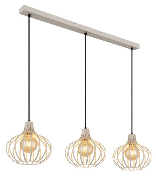 Závěsné svítidlo 3x E27 piesková IP20 GLOBO lighting MATEO 33370319