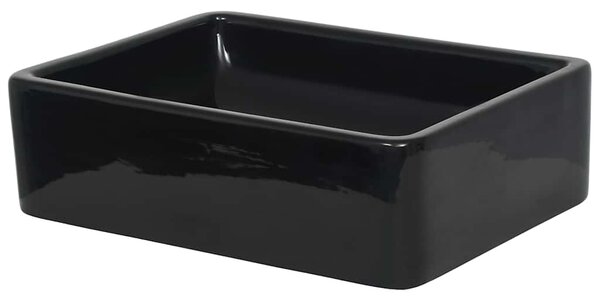 Keramické umyvadlo obdélníkové černé 41 x 30 x 12 cm 142734