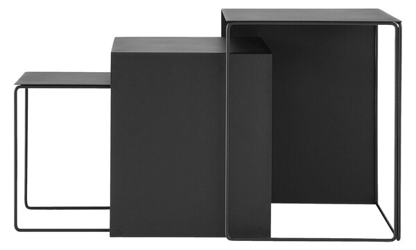 FERM LIVING Sada odkládacích stolků Cluster, 3 kusy, Black