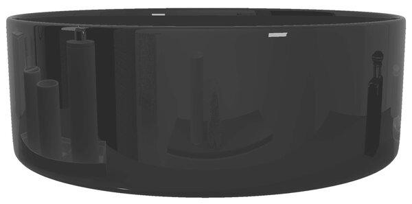 Keramické umyvadlo kulaté černé 40 x 15 cm 142737