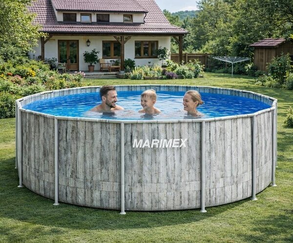 Florida Bazén 3,66 x 0,99 m se skimmerem, motiv šedé dřevo MARIMEX 10340318