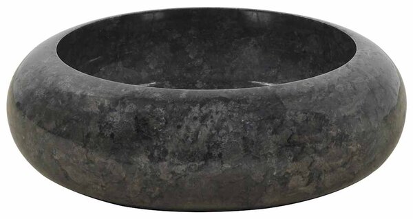 Umyvadlo 40 x 12 cm mramor černé 142766