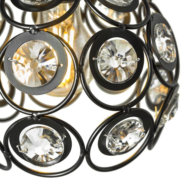 Toolight Křišťálová lampa APP206 černá