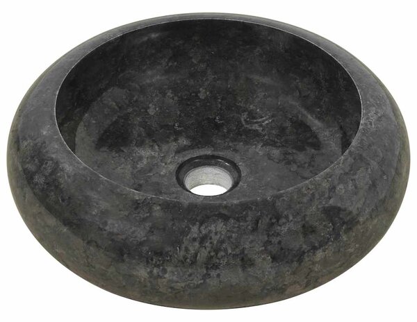 Umyvadlo 40 x 12 cm mramor černé 142766