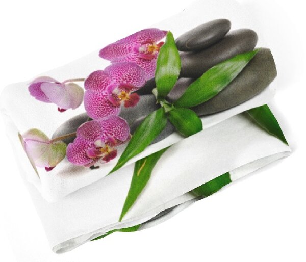 Deka Orchidej na kamenech (Rozměr : 150 x 120 cm)