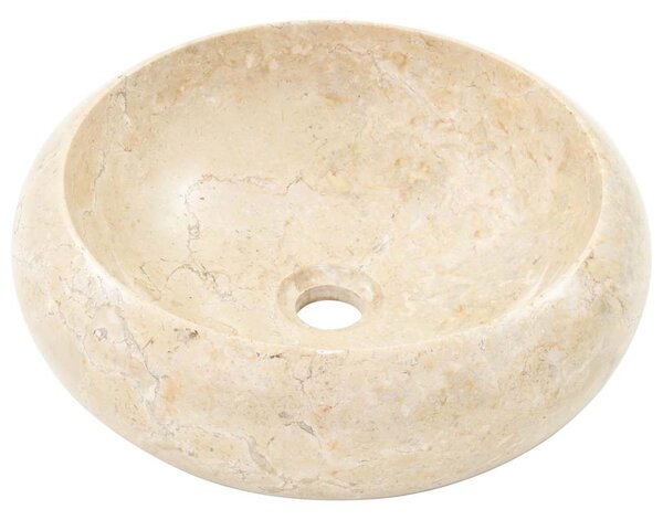 Umyvadlo 40 x 12 cm mramor krémové 142767