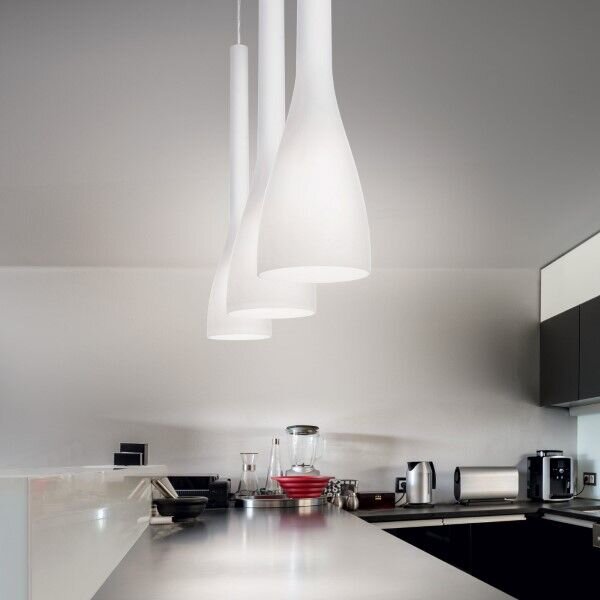 Závěsné svítidlo Ideal lux 035697 Flute SP1 SMALL BIANCO 1xE14 40W