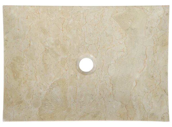 Umyvadlo 50 x 35 x 12 cm mramor krémové 142765