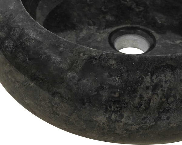 Umyvadlo 40 x 12 cm mramor černé 142766
