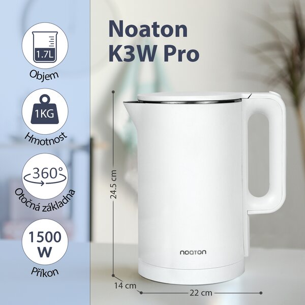 Noaton K3W Pro, rychlovarná konvice (Zánovní)