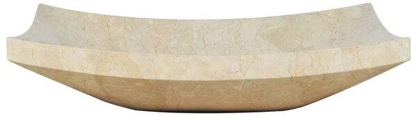 Umyvadlo 50 x 35 x 12 cm mramor krémové 142765