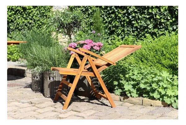 Viet Polohovací židle, akácie, hnědá NOELA 345183