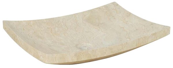 Umyvadlo 50 x 35 x 12 cm mramor krémové 142765