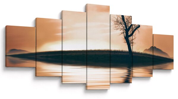 Obraz stromu na ostrově (210x100 cm)