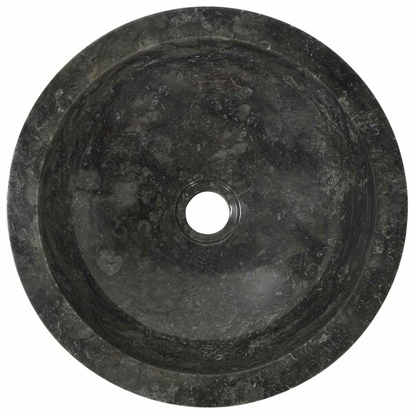 Umyvadlo 40 x 12 cm mramor černé 142774