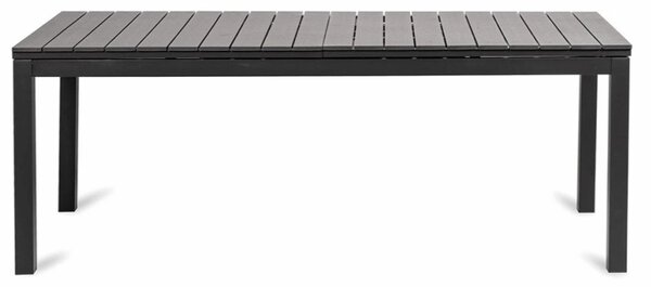 Grande Lungo XXL Zahradní rozkládací stůl 200/260 x 90 cm, hliník/artwood, černý NOELA 34570522