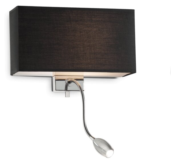 Nástěnné svítidlo Ideal lux 035956 HOTEL AP2 NERO 2xE27 / LED 1W / 45lm 3000K