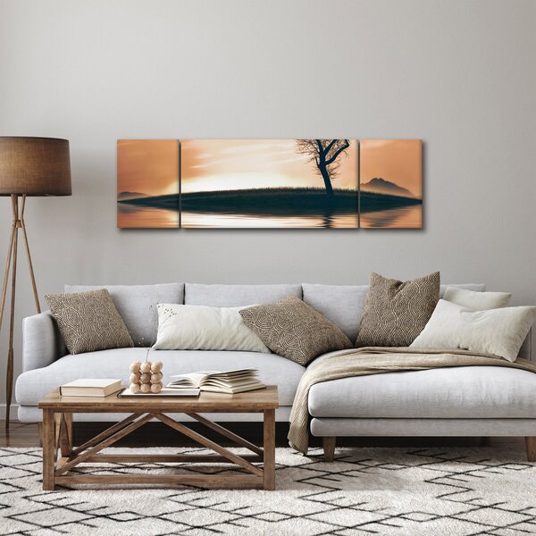 Obraz stromu na ostrově (170x50 cm)