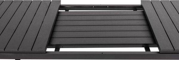Grande Lungo XXL Zahradní rozkládací stůl 200/260 x 90 cm, hliník/artwood, černý NOELA 34570522