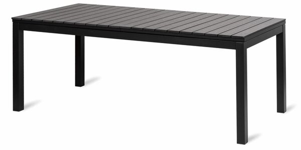 Grande Lungo XXL Zahradní rozkládací stůl 200/260 x 90 cm, hliník/artwood, černý NOELA 34570522