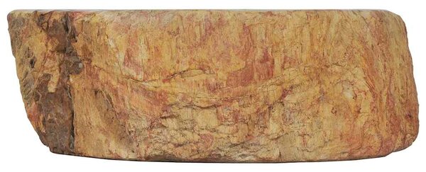 Umyvadlo 45 x 35 x 15 cm fosilní kámen krémové 142778