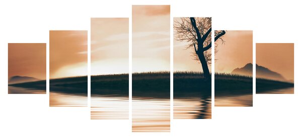 Obraz stromu na ostrově (210x100 cm)