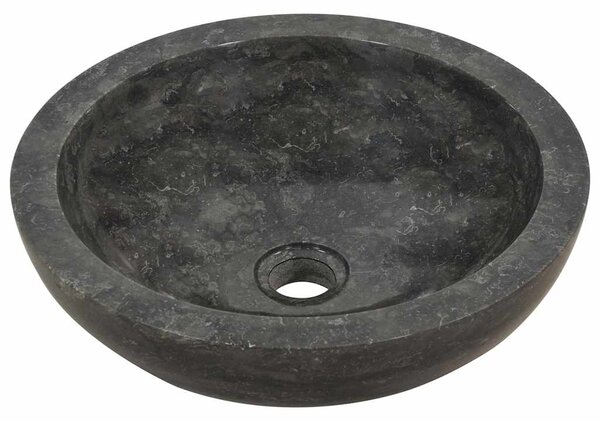 Umyvadlo 40 x 12 cm mramor černé 142774