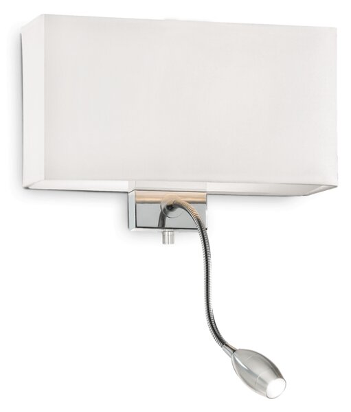 Nástěnné svítidlo Ideal lux 035949 HOTEL AP2 BIANCO 2xE27 / LED 1W / 45lm 3000K