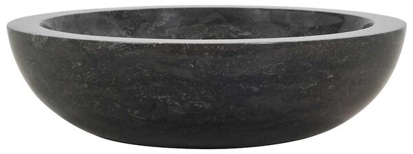 Umyvadlo 40 x 12 cm mramor černé 142774