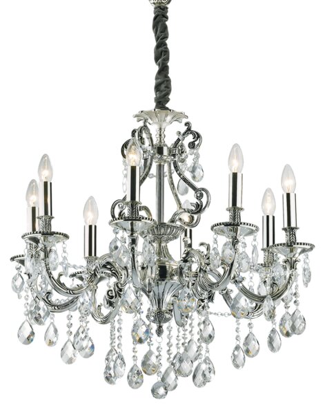 Závěsné svítidlo / Luster Ideal lux 044934 GIOCONDA SP8 Argenta 8xE14 40W