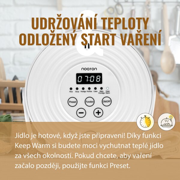 Noaton RC120W Essential, multifunkční rýžovar