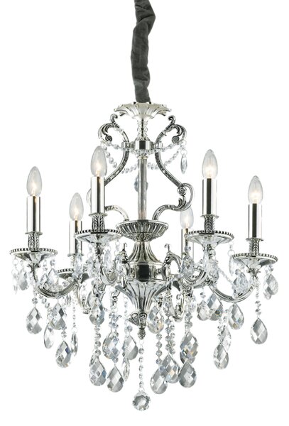 Závěsné svítidlo / Luster Ideal lux 044927 GIOCONDA SP6 Argenta 6xE14 40W