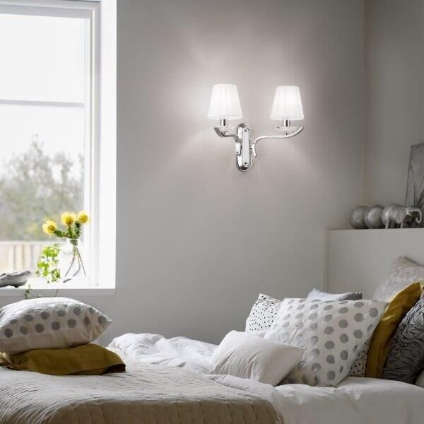 Nástěnné svítidlo Ideal lux 059211 PEGASO AP2 BIANCO 2xE14 40W