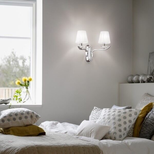 Nástěnné svítidlo Ideal lux 059211 PEGASO AP2 BIANCO 2xE14 40W