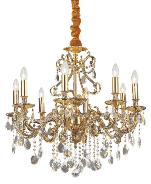 Závěsné svítidlo / Luster Ideal lux 060514 GIOCONDA SP8 ORO 8xE14 40W