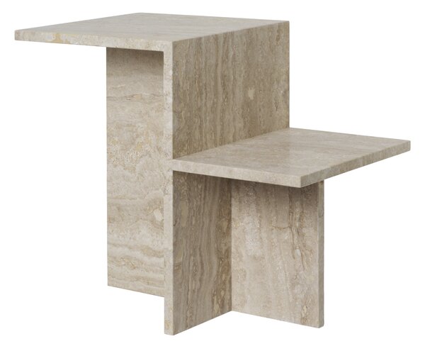 FERM LIVING Odkládací stolek Distinct, Travertine