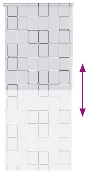 Sprchová roleta 80 x 240 cm čtvercový vzor 142847