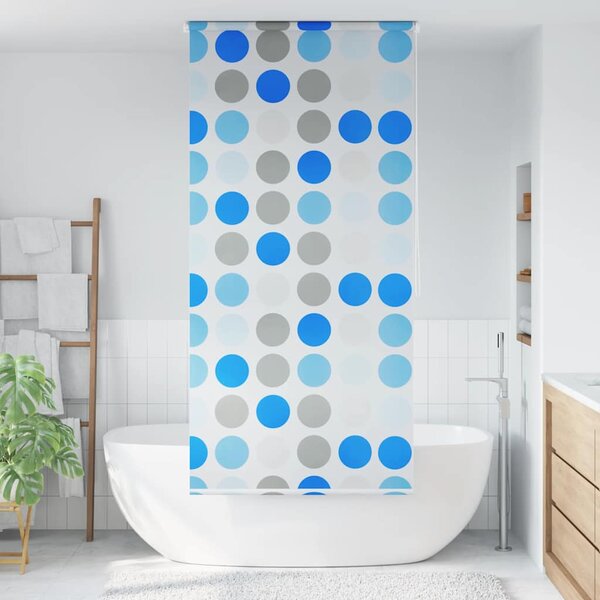 Sprchová roleta 80 x 240 cm kruhový vzor 142853