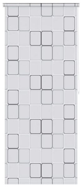 Sprchová roleta 80 x 240 cm čtvercový vzor 142847