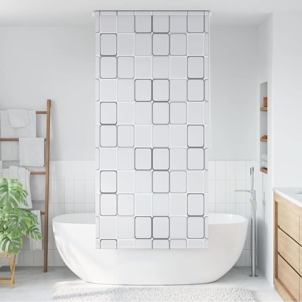 Sprchová roleta 80 x 240 cm čtvercový vzor 142847