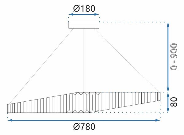 Toolight Závěsné svítidlo APP1202-CP