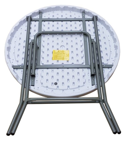 Skládací kulatý stůl Ø 80 cm / výška 75 cm – bílý