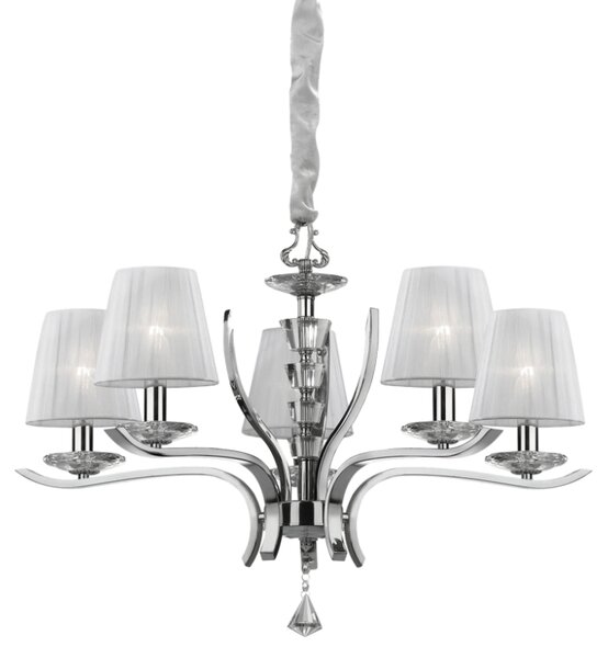 Závěsné svítidlo / Luster Ideal lux 066448 PEGASO SP5 BIANCO 5xE14 40W