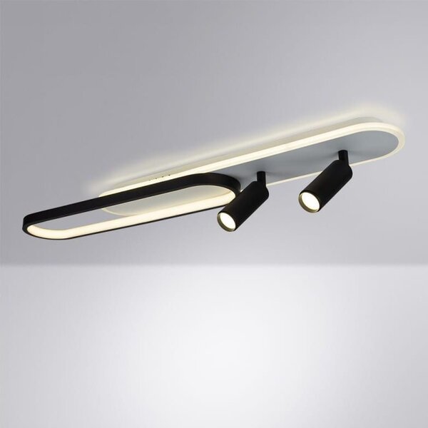 Toolight Toolight, LED stropní svítidlo s bodovými reflektory 100cm, 45W, 4000K, APP1438-C, černá-bílá, OSW-00967