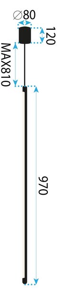 Toolight Toolight, LED stropní svítidlo 100cm 13W 4000K APP1413-C, černá matná, OSW-00964
