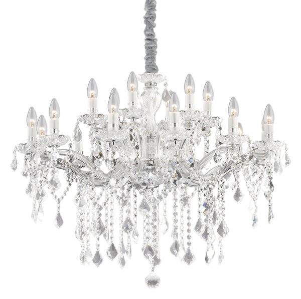 Závěsné svítidlo / Luster Ideal lux 075150 FLORIAN SP18 CROMO 18xE14 40W chrom